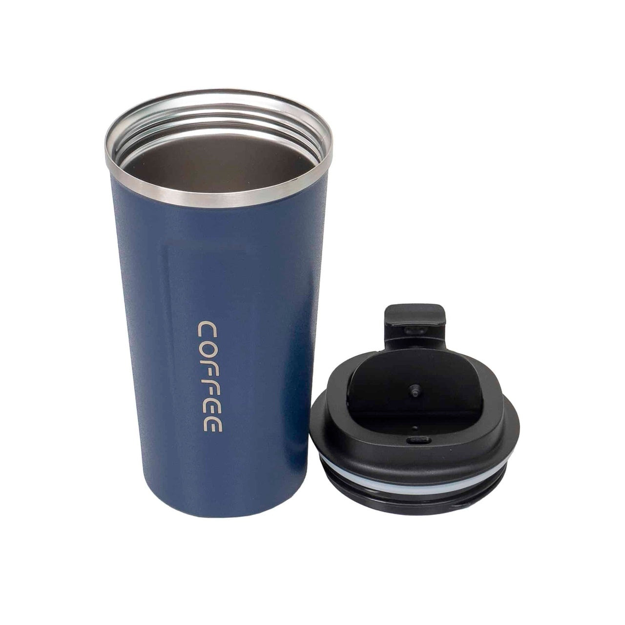 Termos interior inox 500ml cu inchidere ermetica, albastru