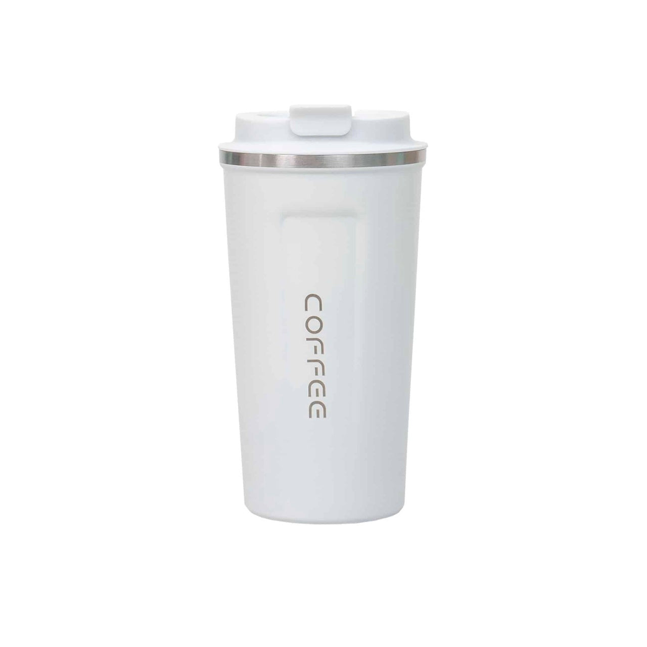 Termos interior inox 500ml cu inchidere ermetica, culoare alba