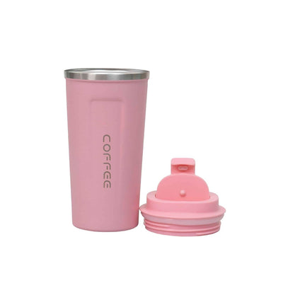 Termos interior inox 500ml, inchidere ermetica, culoare roz