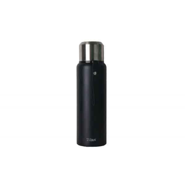 Termos portabil 1L cu interior inox si capac etans, negru