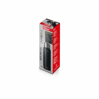 Termos portabil 1L cu interior inox si capac etans, negru