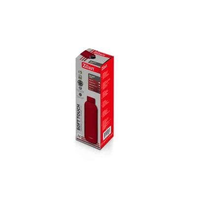 Termos sticla cu interior inox 500ml, capac etans, rosu