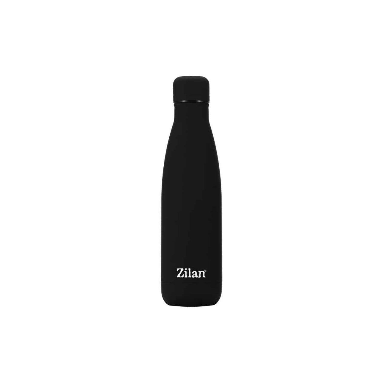 Termos sticla cu interior inox 500ml, negru, mentine cald/rece