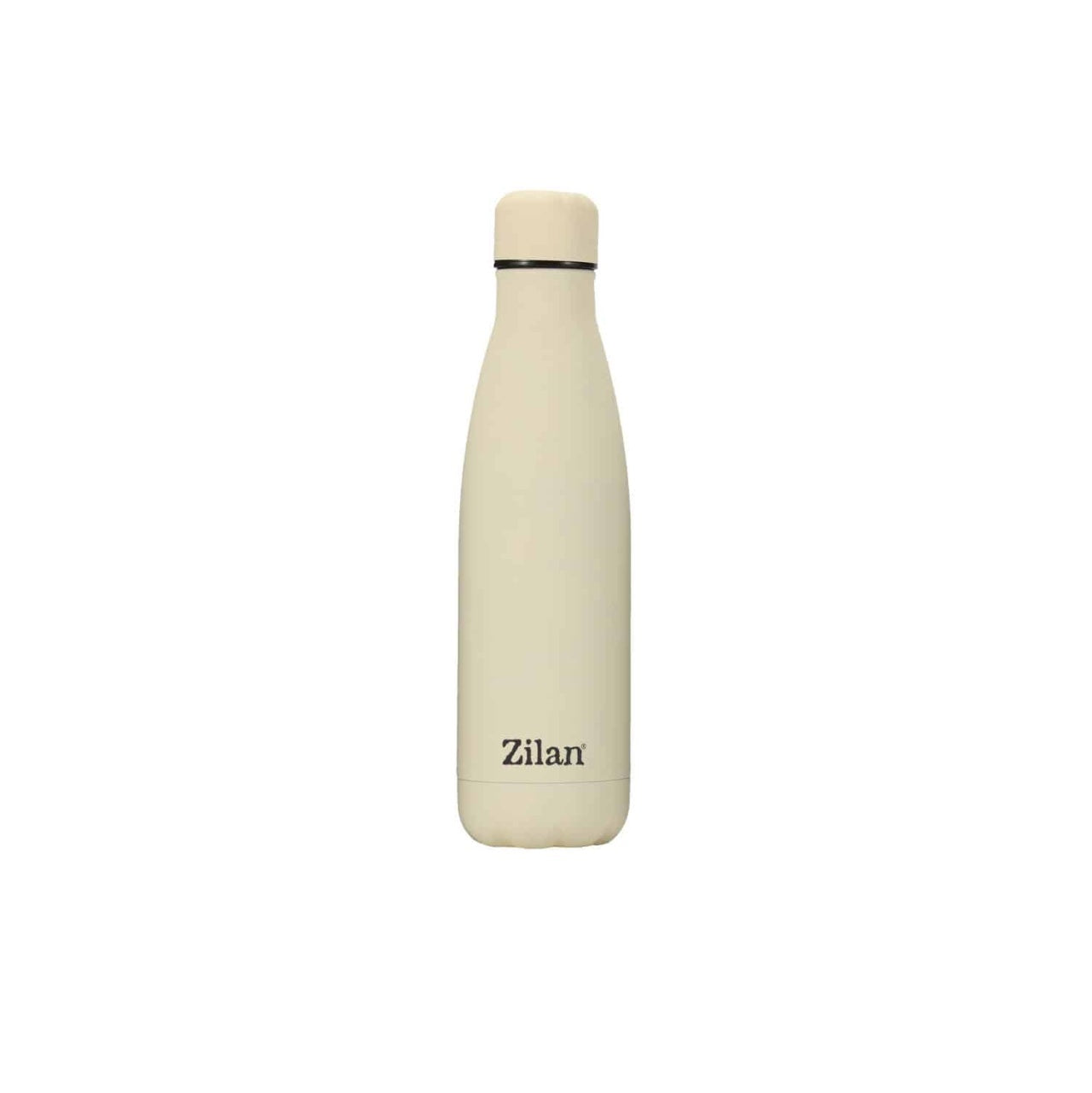 Termos sticla cu interior inox, capacitate 500ml, crem, pereti dubli
