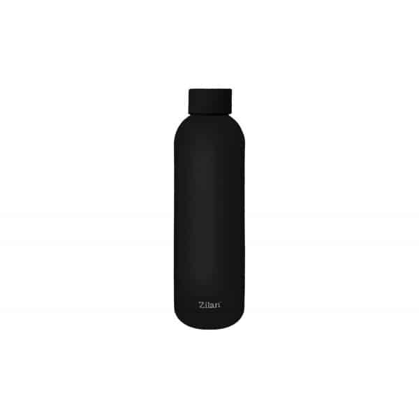 Termos sticla cu interior inox, capacitate 500ml, negru, pereti dubli