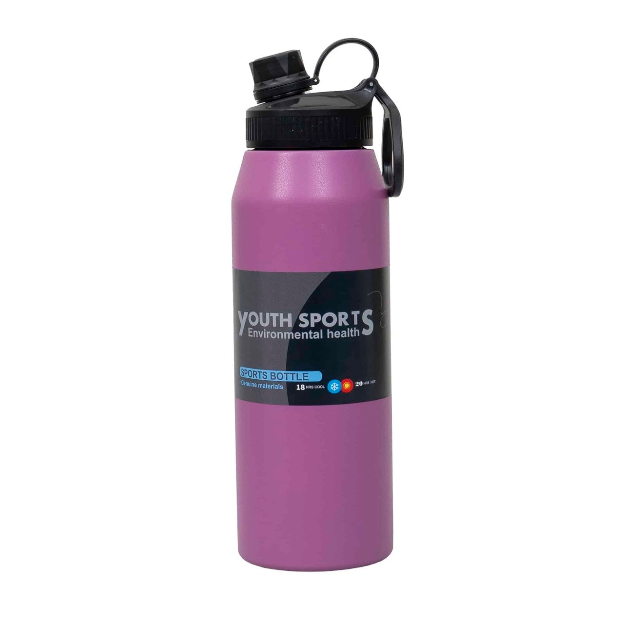 Termos YOUTH SPORTS 1L cu interior inox, model sticla mov