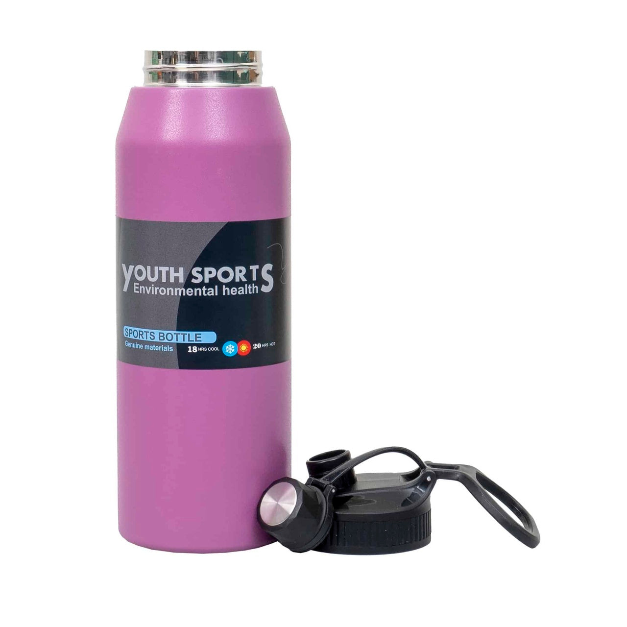 Termos YOUTH SPORTS 1L cu interior inox, model sticla mov