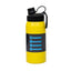 Termos Youth Sports 600ml, interior inox, model sticla, galben