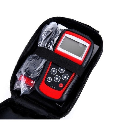 Tester auto FOXMAG24, pentru diagnoza autoturisme, efectueaza module de tesatre, dimensiuni 20 x 10 x 3.8 cm, rosu/negru