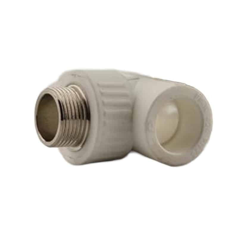 Teu PPR cu filet exterior 20mm 1/2 inch pentru instalatii apa si incalzire