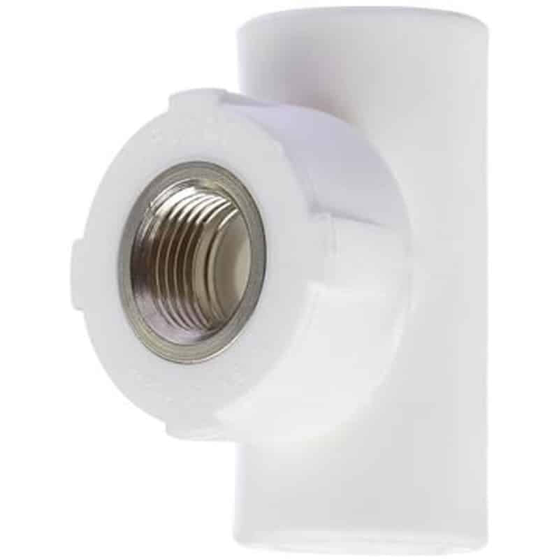 Teu PPR cu filet interior 25mm 3/4 inch pentru sisteme sanitare si incalzire