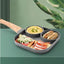 Tigaie cu 2 forme pentru oua si mini grill, antiaderenta, cu maner rece, compatibila cu toate sursele de caldura, gri