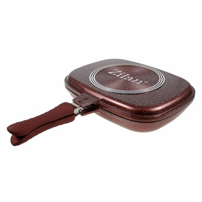 Tigaie dubla antiaderenta cu garnitura silicon, diametru 30 cm, aluminiu turnat