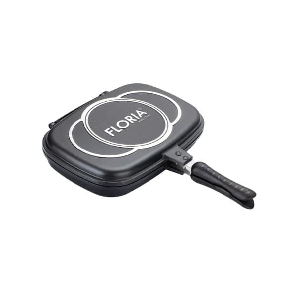 Tigaie dubla antiaderenta cu garnitura silicon, diametru 30 cm, aluminiu