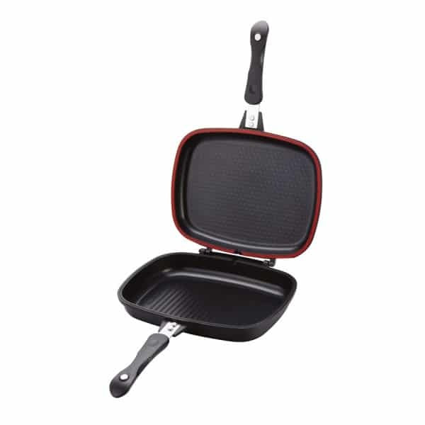 Tigaie dubla antiaderenta cu garnitura silicon, diametru 30 cm, aluminiu