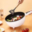 Tigaie electrica, multifunctionala, diametru 26cm, capacitate 2.5L, cu panou de control inteligent, invelis antiaderent, portabila si usor de depozitat, 4 functii, gatire rapida, alb