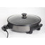 Tigaie electrica rotunda 38 cm cu termostat si capac de sticla, putere 1500W