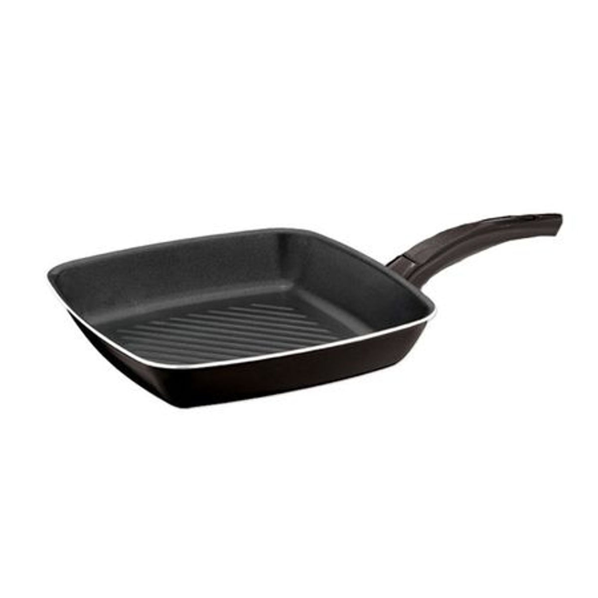 Tigaie grill din aluminiu, diametru 26 cm, culoare negru