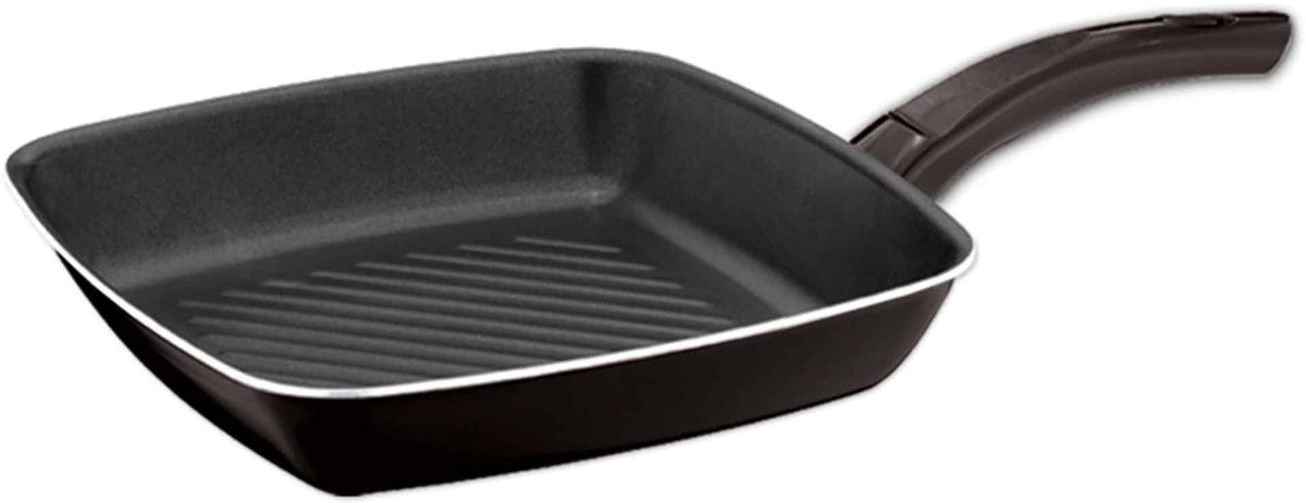 Tigaie grill din aluminiu, diametru 28 cm, culoare neagra