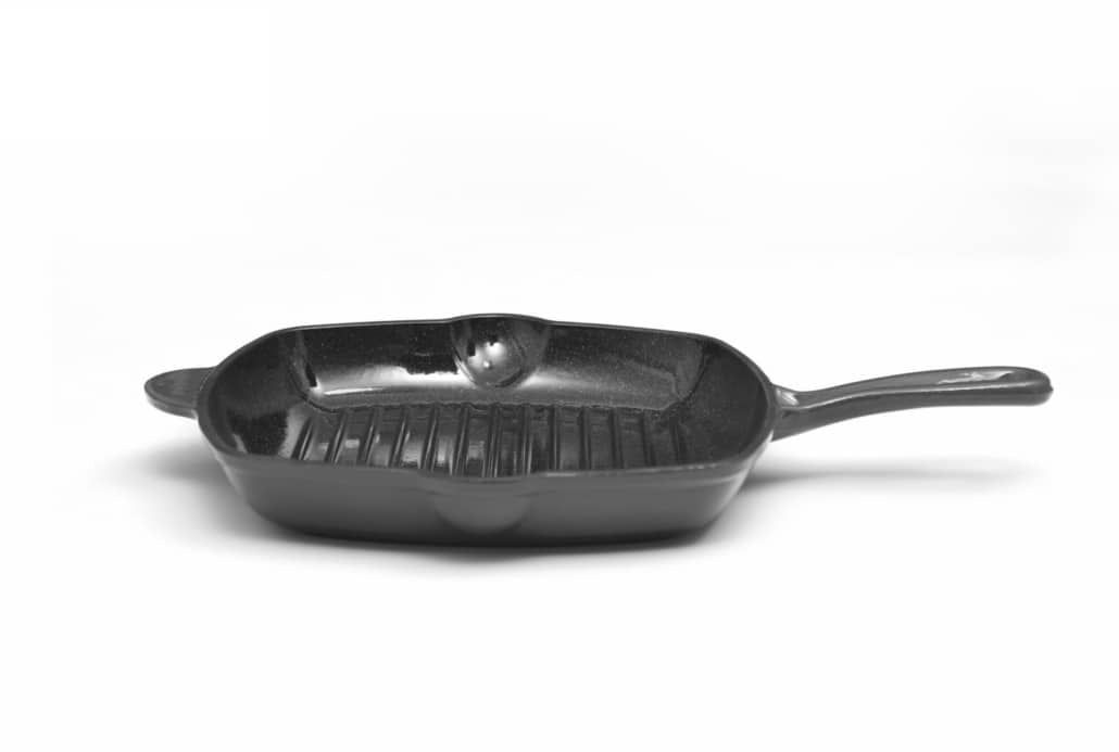Tigaie grill din fonta emailata, 26.5x4.5cm, Marble Gray