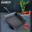 Tigaie grill din fonta pura, 25x4.7 cm, compatibila inductie si cuptor cu microunde