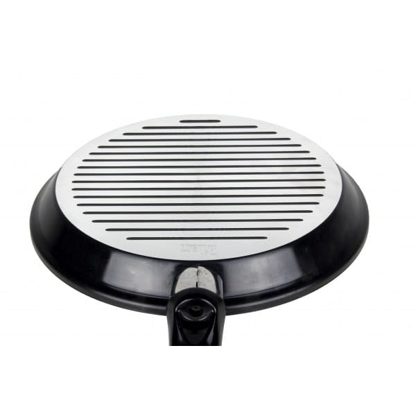 Tigaie grill neagra rotunda 28 cm, aluminiu cu strat neaderent