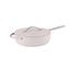 Tigaie inalta cu capac, interior ceramica, diametru 28 cm, crem