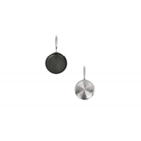 Tigaie inalta din inox, antiaderent, diametru 26 cm cu capac din sticla