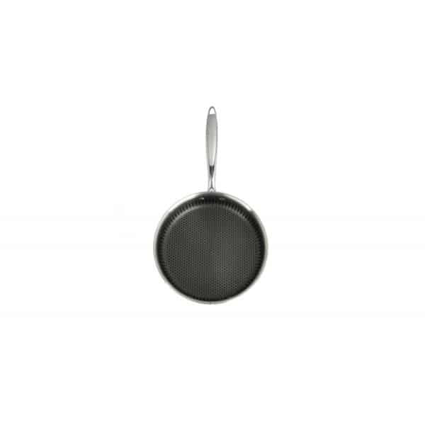 Tigaie inalta din inox, antiaderent, diametru 26 cm cu capac din sticla