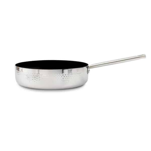 Tigaie inalta din otel inoxidabil, 24 cm, capacitate 1.5L, structura triplu strat