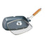 Tigaie tip grill, cu capac din sticla termorezistenta, dimensiuni 28x28 cm, cu maner din lemn, negru