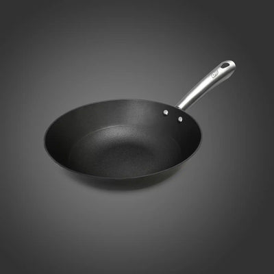 Tigaie wok fonta usoara tip fagure, diametru 28 cm, maner inox