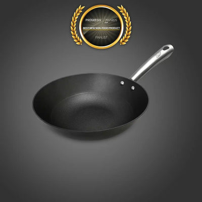Tigaie wok fonta usoara tip fagure, diametru 28 cm, maner inox