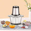 Tocator electric, cu vas din inox, capacitate 2L, putere 250W, cu lame ascutite si durabile, negru/gri