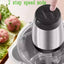 Tocator electric multifunctional, capacitate 3L, putere 250W, cu bol din inox, cu 4 lame din otel inoxidabil, gri