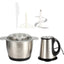 Tocator electric pentru carne si legume, capacitate 5L, 4 lame din otel inoxidabil de inalta calitate, putere 1000 W, recipient din inox, argintiu