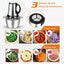 Tocator electric pentru carne si legume, capacitate 5L, 4 lame din otel inoxidabil de inalta calitate, putere 1000 W, recipient din inox, argintiu