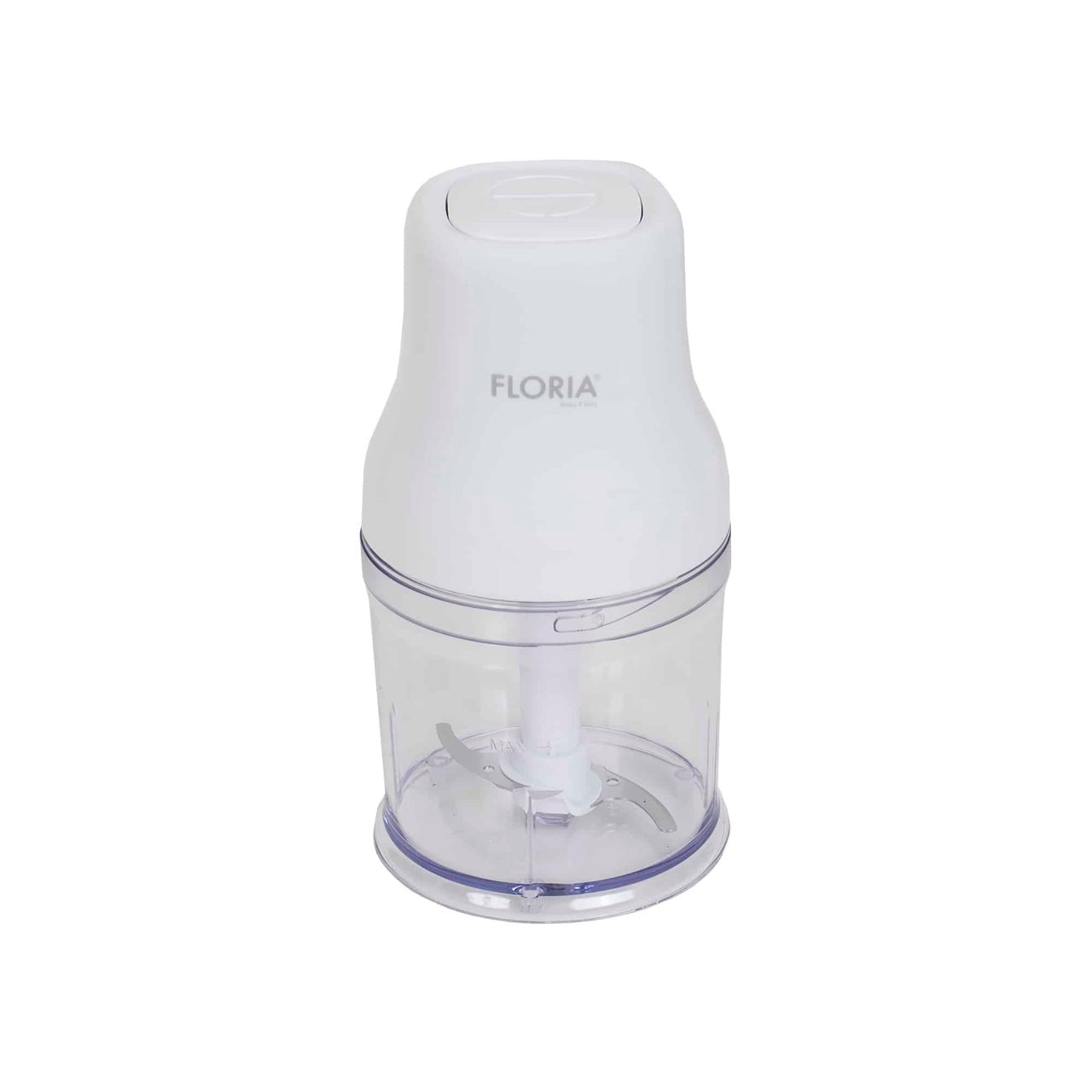 Tocator legume-fructe 200W cu vas 500ml si cutit inox, alb