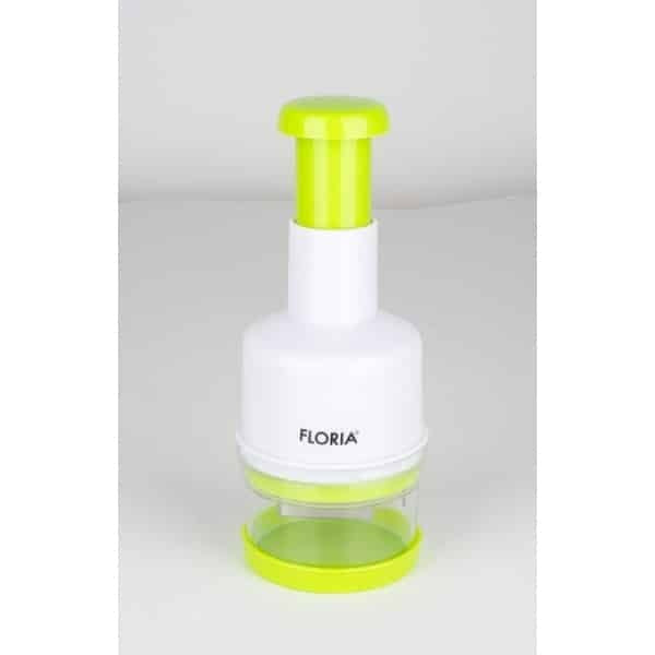 Tocator manual pentru ceapa, 23x9 cm, plastic alb-verde