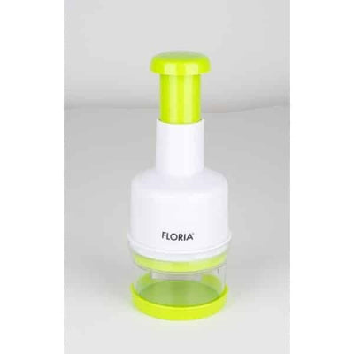 Tocator manual pentru ceapa, 23x9 cm, plastic alb-verde