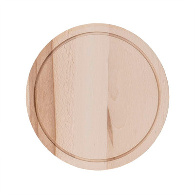 Tocator rotund din lemn de fag, grosime 2cm, diametru 29cm