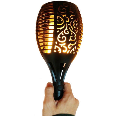 Torta LED cu panou solar, efect de flacara, design oriental, 79cm inaltime