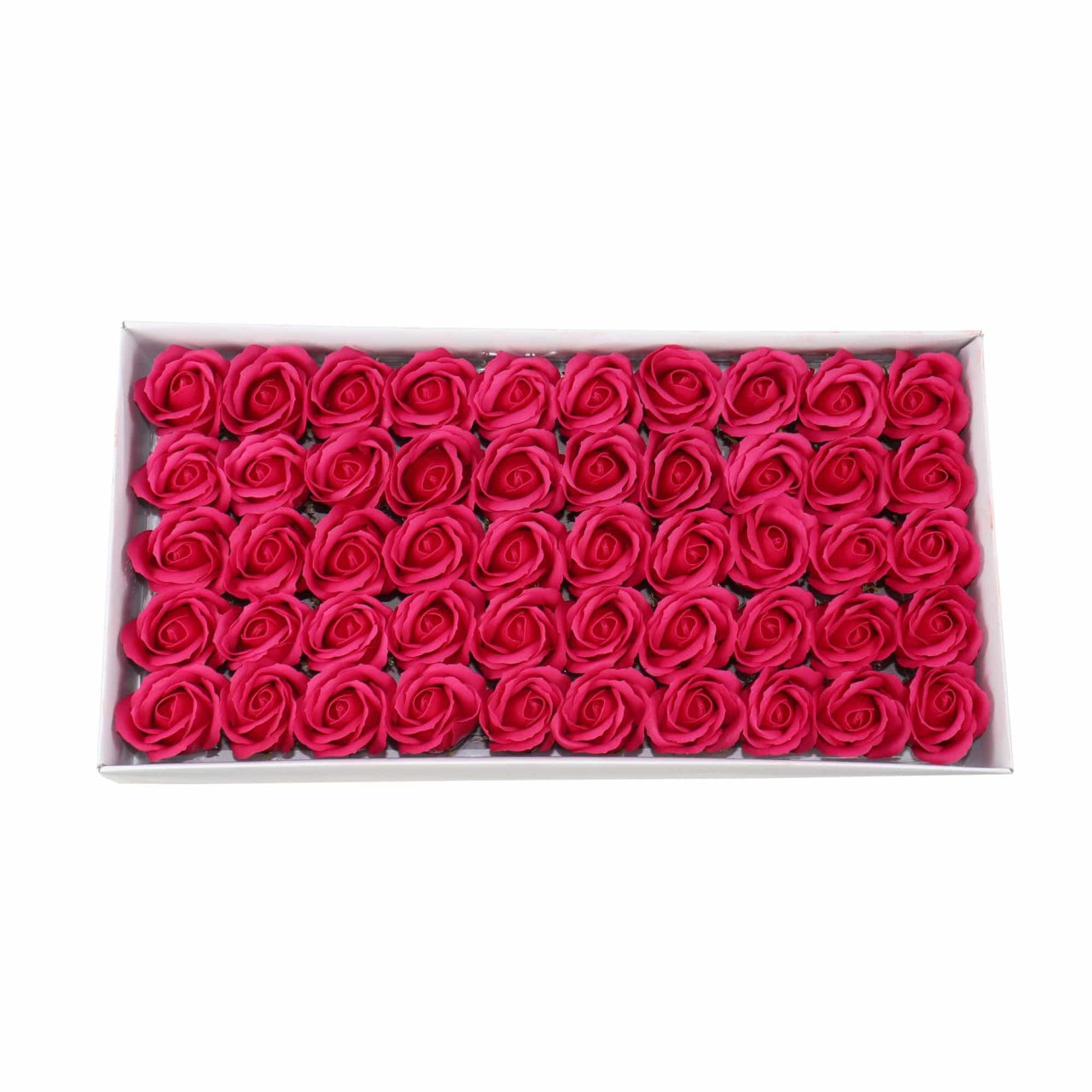 Trandafiri din sapun, set 50 bucati, parfum fin, culoare fucsia