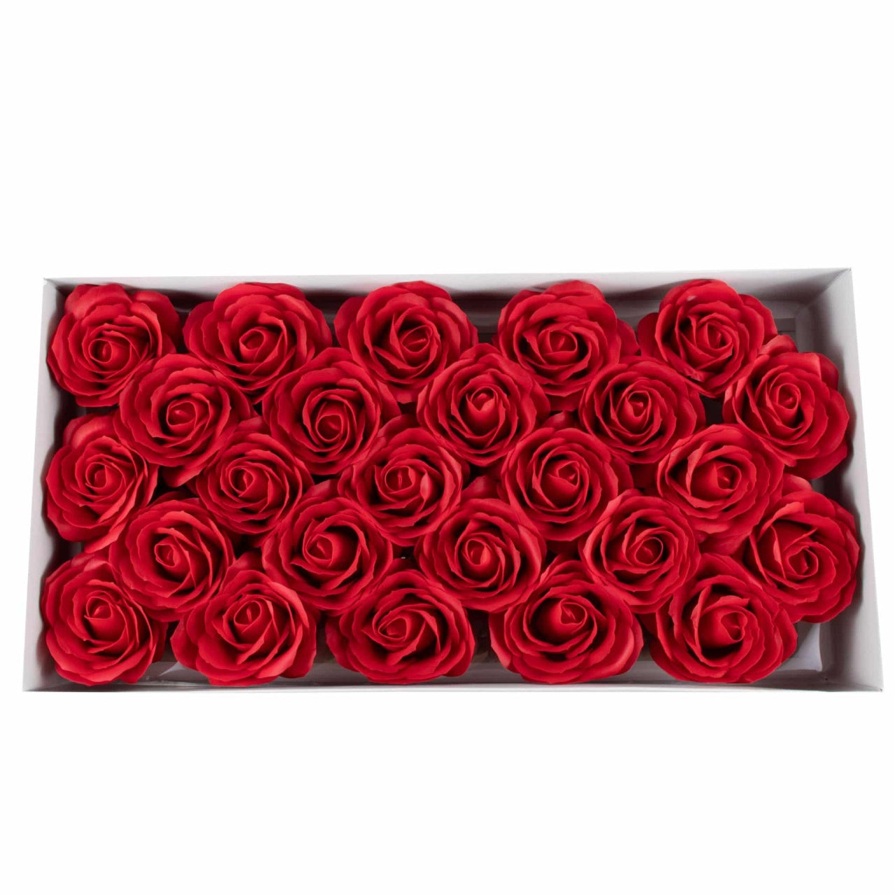 Trandafiri mari din sapun, set 25 bucati, parfum fin, rosii