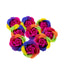 Trandafiri multicolori din sapun, set 9 bucati cu parfum fin