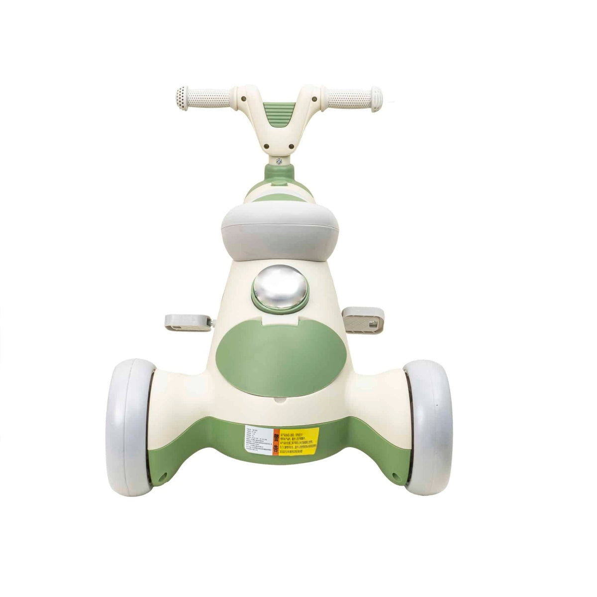 Tricicleta din plastic pentru copii, cu pedale, muzica si lumina, verde