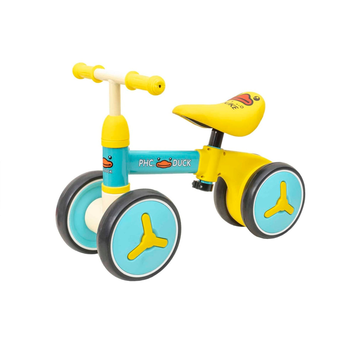Tricicleta fara pedale pentru copii, cadru metalic verde, roti 7 inch