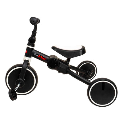 Tricicleta pliabila 2 in 1 pentru copii, reglabila, negru-alb