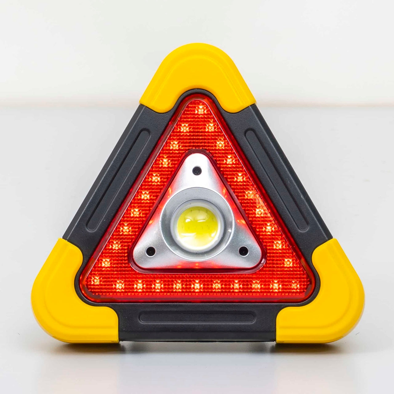 Triunghi reflectorizant cu 5 moduri avertizare, incarcare solara si USB, 3 LED-uri
