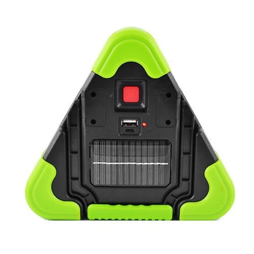 Triunghi reflectorizant iluminat LED cu incarcare solara sau prin USB, luminozitate reglabila